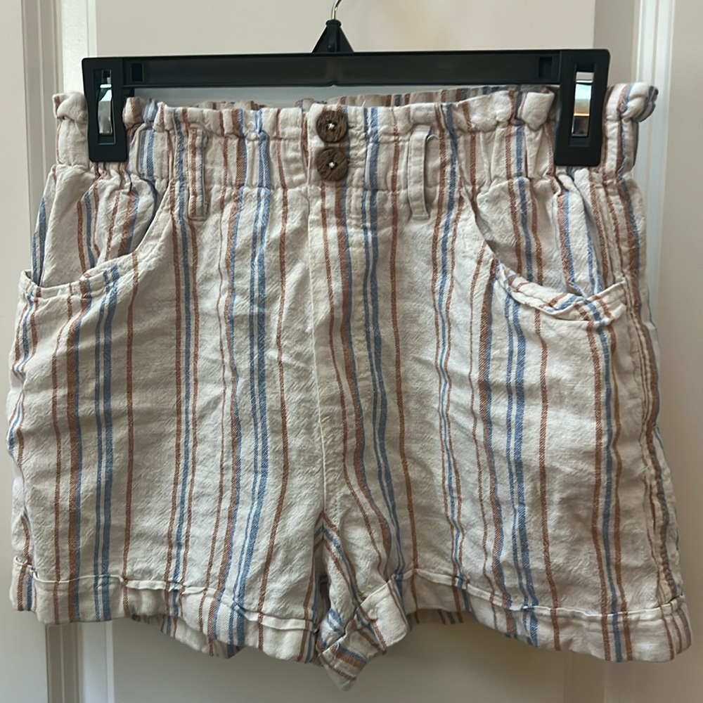 Juniors XS Rewind blue and burnt orange shorts
